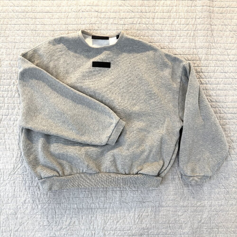 Fear of God Essentials Grey Sweatshirt, Large, Grey